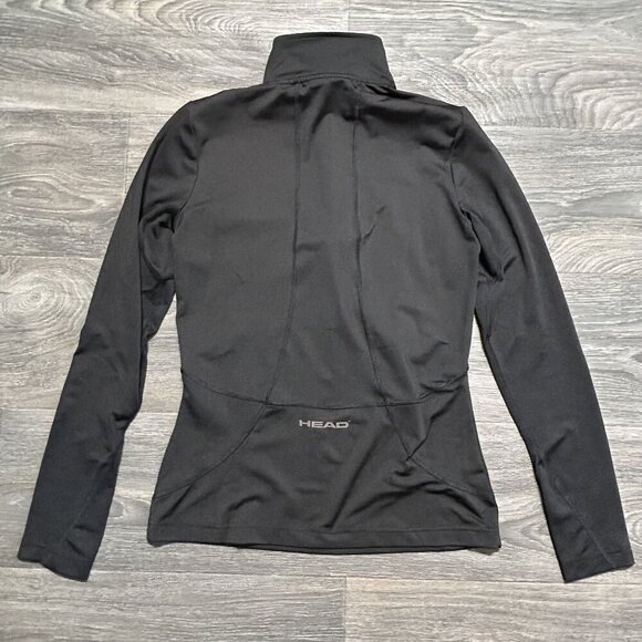 Head Pullover Size Small Rebel Quarter Zip Midlayer Black Thumb Holes Activewear - Picture 2 of 8